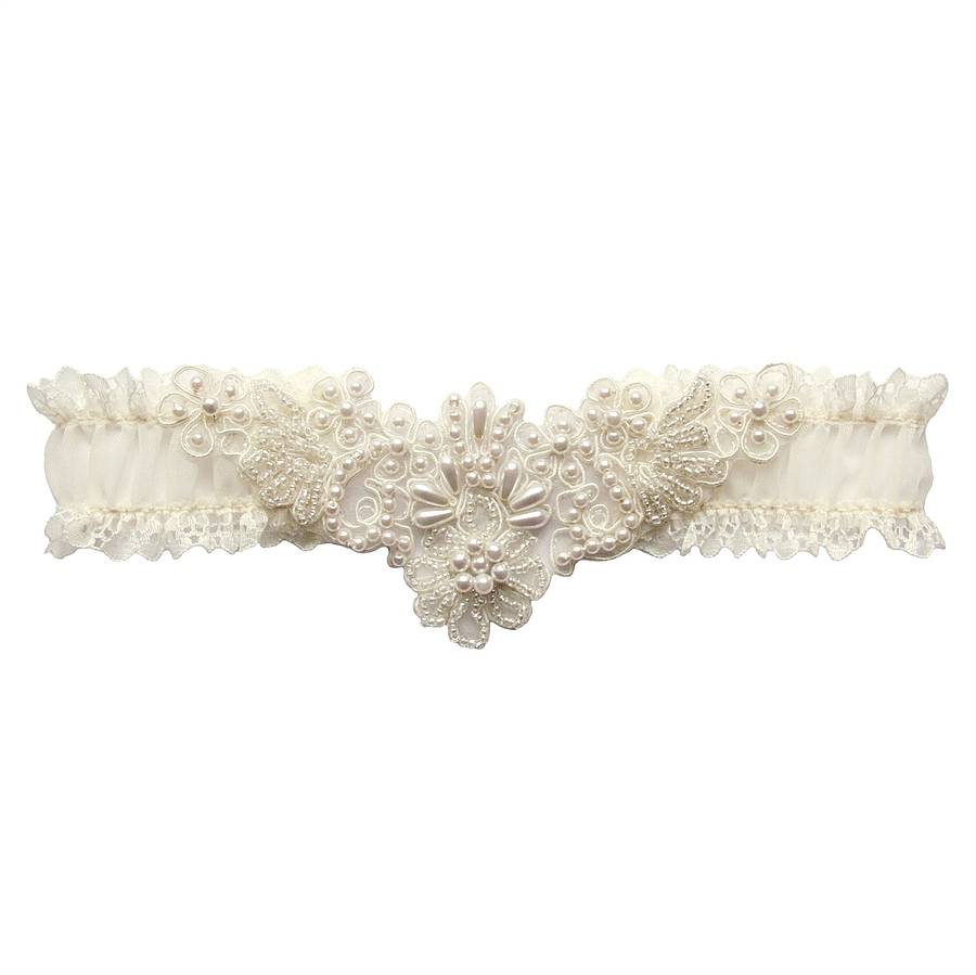 romance bridal garter by chez bec | notonthehighstreet.com