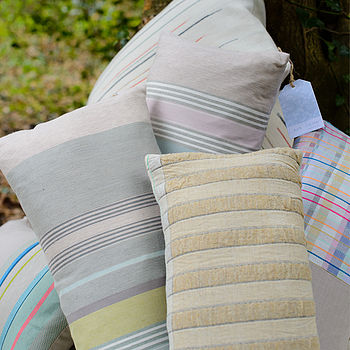 Mistley Stripe Woven Cushion Cover, 3 of 5