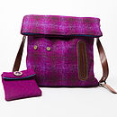 harris tweed dog walker bag by mannandmoon | notonthehighstreet.com