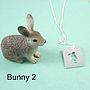 Sterling Silver Bunny Silhouette Pendant, thumbnail 5 of 9
