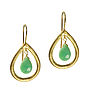 Marisa Earrings Gold And Chrysoprase, thumbnail 1 of 3