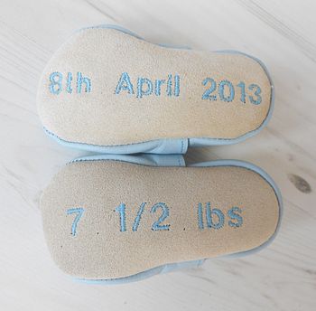 Personalised Baby Shoe With Birth Details, 3 of 12