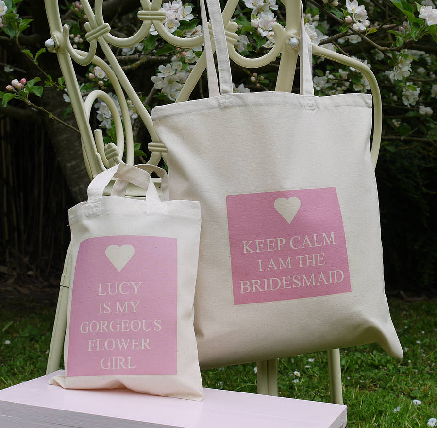 Personalised &#39;gorgeous Flower Girl&#39; Tote Bag By Andrea Fays | www.paulmartinsmith.com
