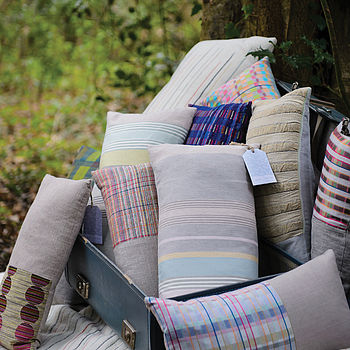 Mistley Stripe Woven Cushion Cover, 5 of 5