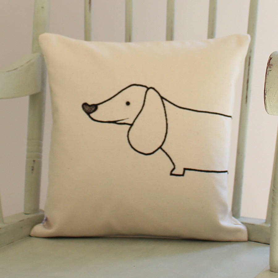 sausage dog shaped cushion