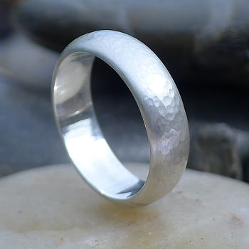 men's hammered silver ring by lilia nash jewellery | notonthehighstreet.com