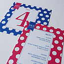 Spotty Personalised Wedding Stationery By Little Cherub Design