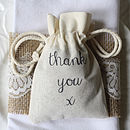 'thank you' cotton bag for wedding favours by the wedding of my dreams ...