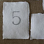 Handmade Cotton Rag Paper Torn Edges For Table Numbers, thumbnail 5 of 5