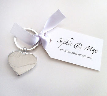 Heart Keyring And Personalised Tag Favours, 3 of 5