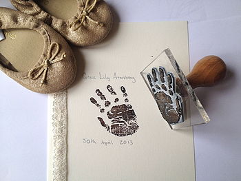 Baby Or Child Life Size Handprint Stamp, 3 of 4