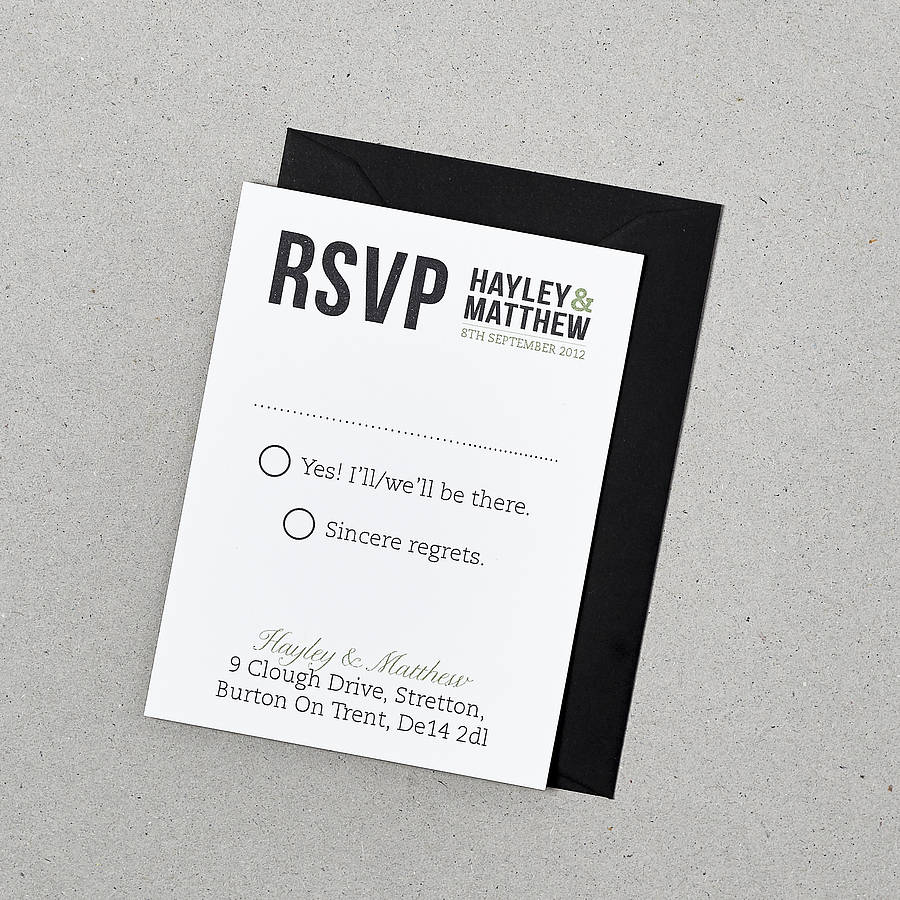 Invitations With Rsvp Cards 3