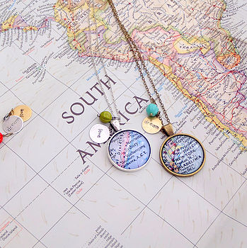 Personalised Location Map Pendant Necklace, 5 of 6