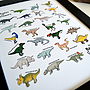 Dinosaur Alphabet Art Print Unframed, thumbnail 3 of 6