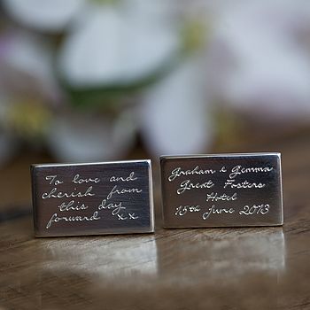 Men's Personalised Engraved Message Cufflinks, 5 of 7