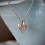 Personalised Silver Heart And Pearl Necklace, thumbnail 2 of 5