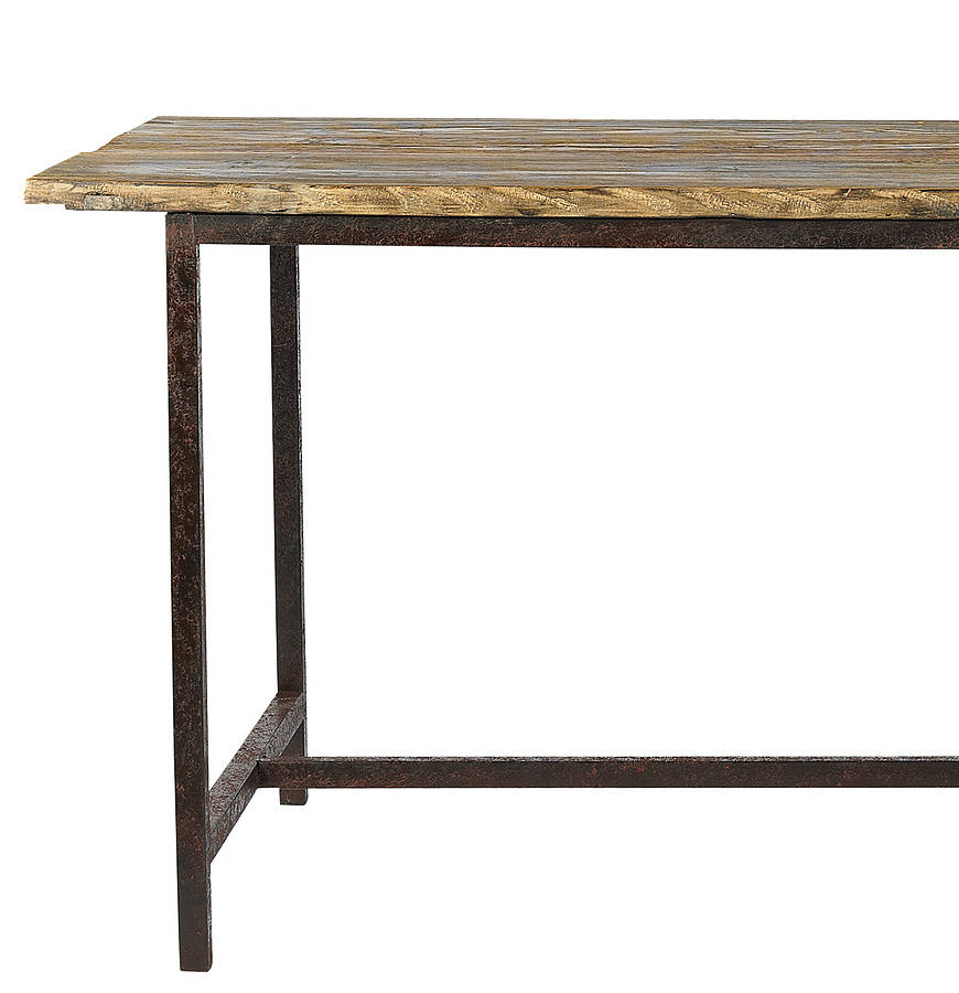 original_wooden table with metal legs by nordal