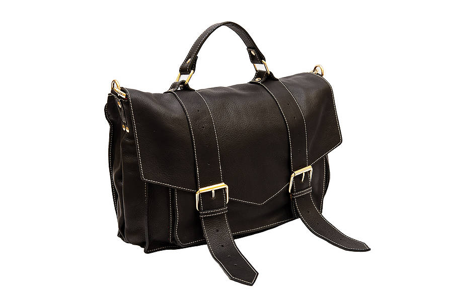 luxury leather satchel by betty & betts | notonthehighstreet.com