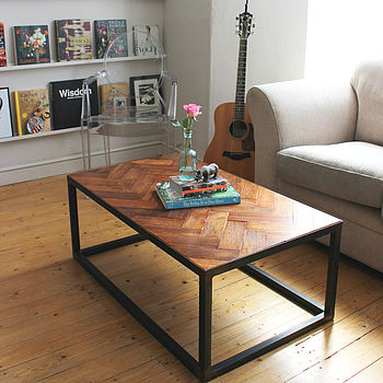Upcycled Parquet Floor Coffee Table, 2 of 4