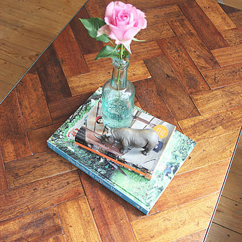 Upcycled Parquet Floor Coffee Table, 3 of 4