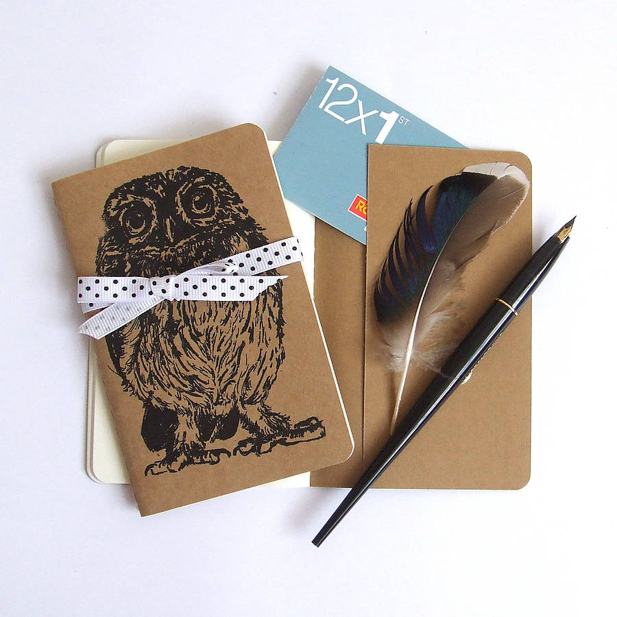 owl pocket notebook choice of three designs by feltmeupdesigns ...