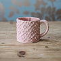Porcelain Mug With Textile Textured Design, thumbnail 3 of 7
