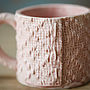 Porcelain Mug With Textile Textured Design, thumbnail 2 of 7