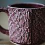 Porcelain Mug With Textile Textured Design, thumbnail 5 of 7
