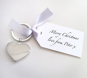 Personalised Heart Christmas Keyring With Tag, 4 of 4