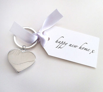 Personalised New Home Heart Keyring, 4 of 4