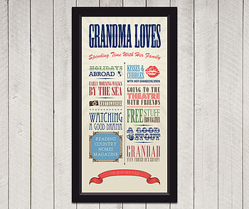Personalised 'Grandma Loves' Circus Print, 3 of 6