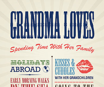 Personalised 'Grandma Loves' Circus Print, 6 of 6