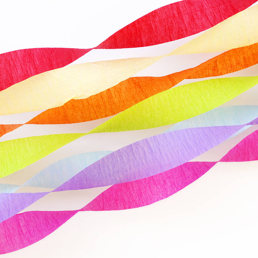 Set Of Three Crepe Paper Streamers Party Decoration By ...