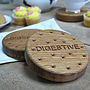 Chunky Oak Digestive Biscuit Coasters, thumbnail 3 of 5