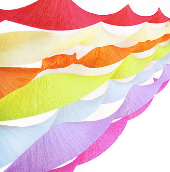 Set Of Three Crepe Paper Streamers Party Decoration, 3 of 12