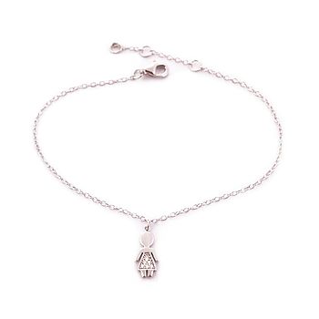 Sterling Silver My Children Cz Necklace And Bracelet, 10 of 12