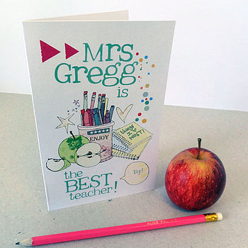 Personalised Thank You Teacher Card, 2 of 5