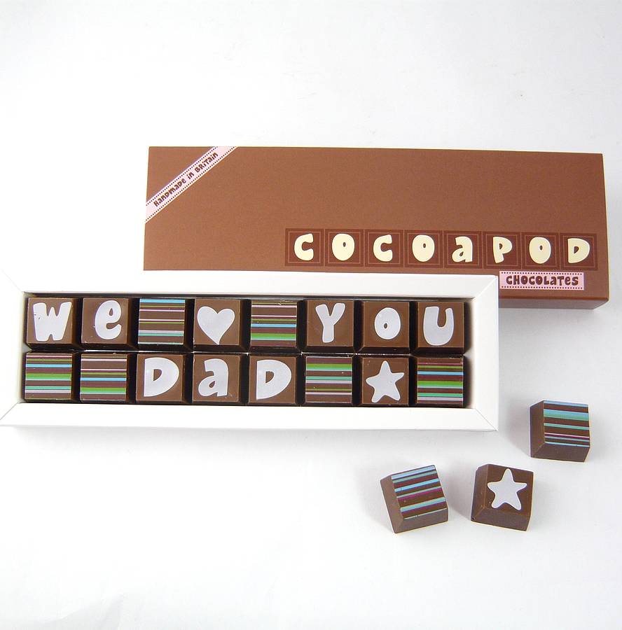 we love you dad chocolates for fathers by chocolate by cocoapod ...