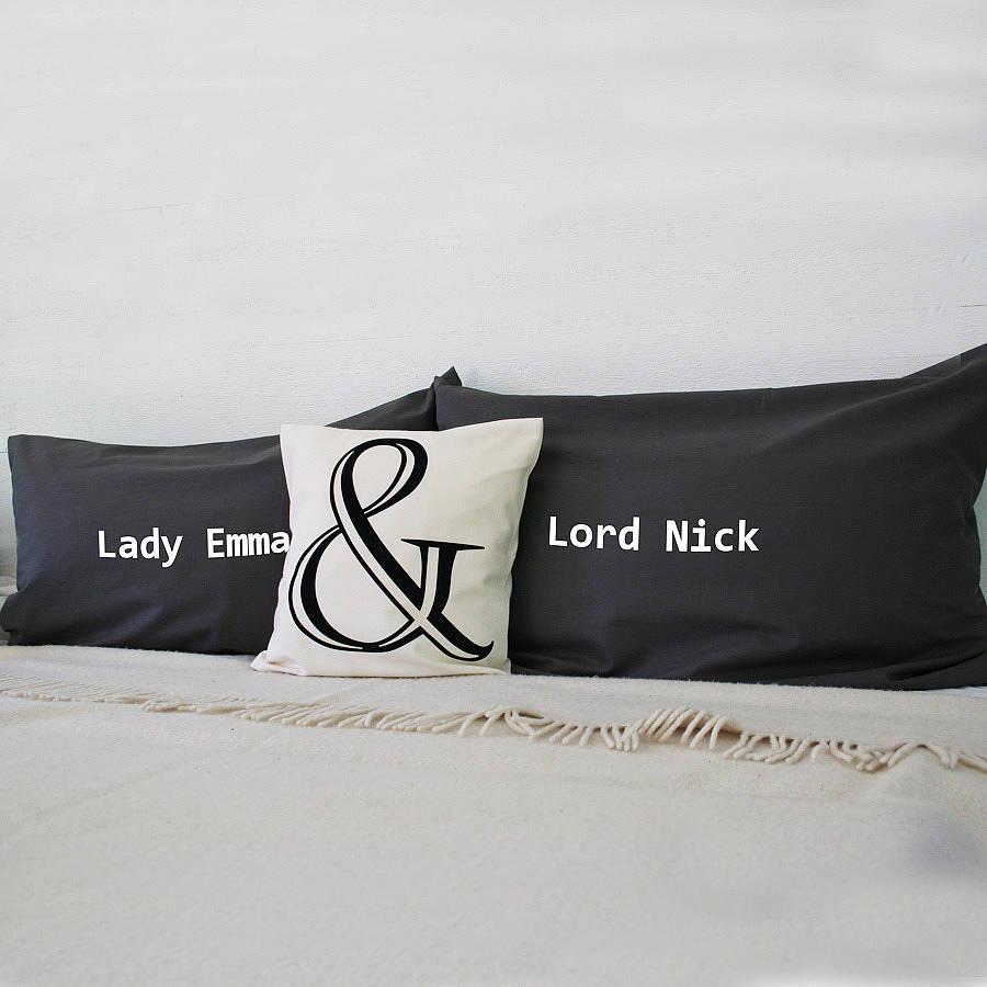 Wedding Gift Pillowcases With Names By Minna S Room