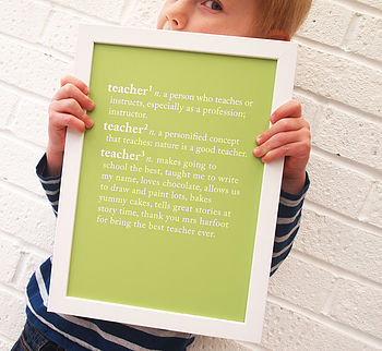 Personalised Teacher Dictionary Print, 2 of 6