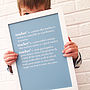 Personalised Teacher Dictionary Print, thumbnail 1 of 6