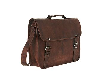 Leather Laptop Bag With Handle, 6 of 11