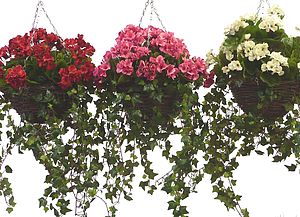 Artificial Geranium Hanging Basket By Artificial Landscapes Notonthehighstreet Com