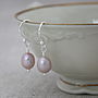 Pearl Drop Earrings In Pale Pink, thumbnail 1 of 4