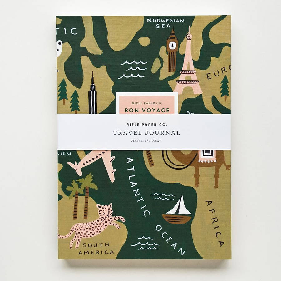 Bon Voyage Linen Cover Travelling Journal By Little Baby Company