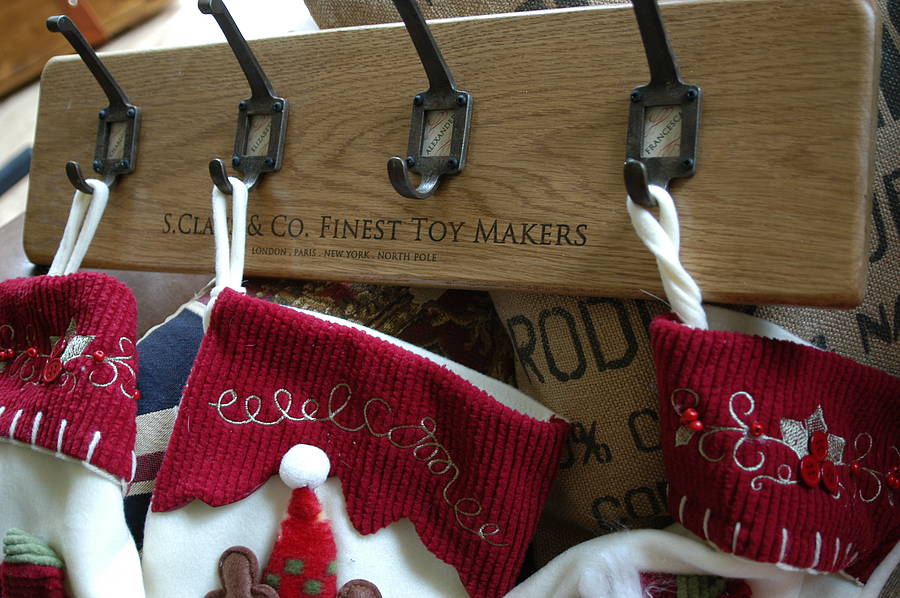 Personalised Christmas Stocking Hanger Rack By Daughters Of The