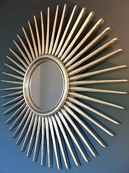 Antique Silver Starburst Wall Mirror, 3 of 3