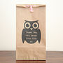 Personalised Thank You Owl Gift Bag, thumbnail 1 of 3