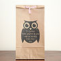 Personalised Thank You Owl Gift Bag, thumbnail 2 of 3