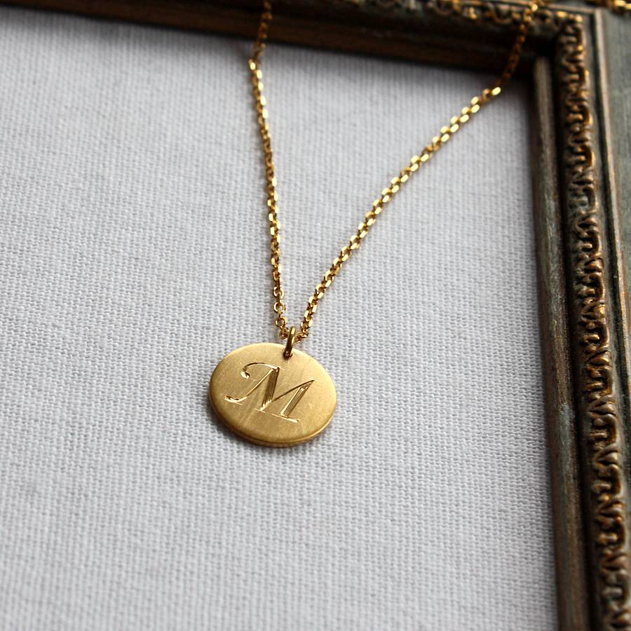 Personalised One Disc Initial Necklace, 1 of 8